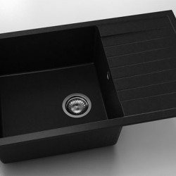 Мивка Vanguard 228, Fat Granite, 1008 Черен металик, с включен сифон - FAT