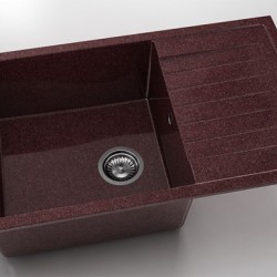 Мивка Vanguard 228, Granicite, 100 Bordo, с включен сифон - FAT