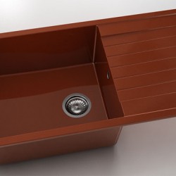 Мивка Vanguard 229, Polymer marble, 08 Калвадос, с включен сифон - FAT