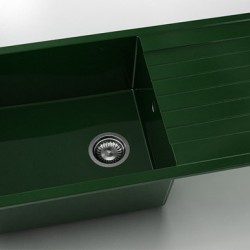 Мивка Vanguard 229, Polymer marble, 09 Зелен гранит, с включен сифон - Кухня