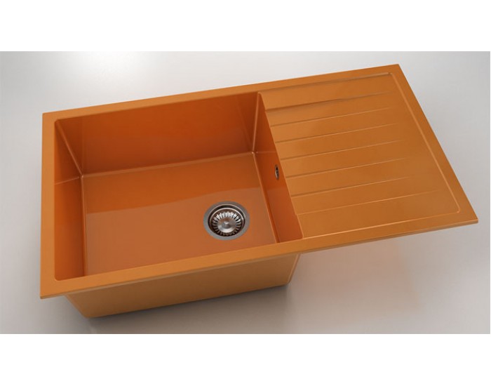 Мивка Vanguard 229, Polymer marble, 16 Оранж, с включен сифон