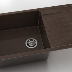 Мивка Vanguard 229, Polymer marble, 18 Тъмно венге, с включен сифон - FAT