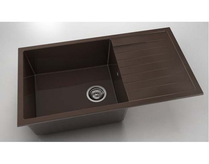 Мивка Vanguard 229, Polymer marble, 18 Тъмно венге, с включен сифон