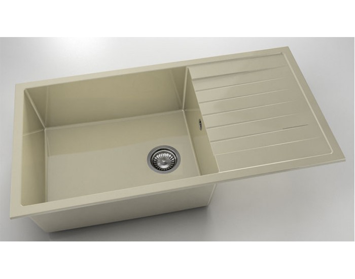 Мивка Vanguard 230, Polymer marble, 03 Жасмин, с включен сифон