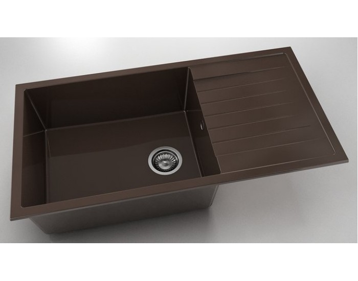 Мивка Vanguard 230, Polymer marble, 18 Тъмно венге, с включен сифон