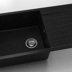 Мивка Vanguard 230, Fat Granite, 1008 Черен металик, с включен сифон - FAT