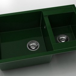 Мивка Vanguard 233, Polymer marble, 09 Зелен гранит, с включен сифон - Мивки