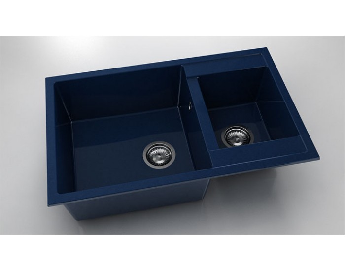 Мивка Vanguard 233, Polymer marble, 10 Син гранит, с включен сифон