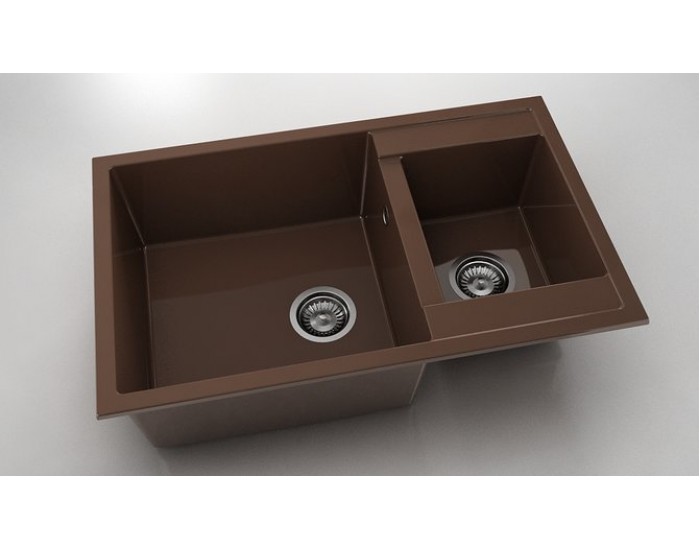 Мивка Vanguard 233, Polymer marble, 17 Светло венге, с включен сифон