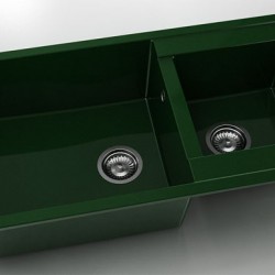 Мивка Vanguard 234, Polymer marble, 09 Зелен гранит, с включен сифон - Мивки