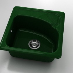  Mивка Classic 201, Polymer marble, 09 Зелен гранит, с включен сифон  - Мивки