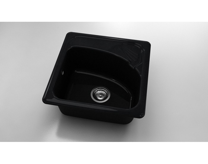 Mивка Classic 201, Polymer marble, 12 Черен гранит, с включен сифон