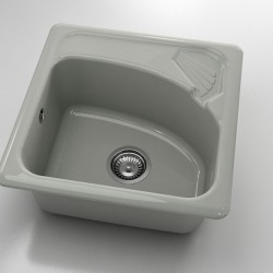  Mивка Classic 201, Polymer marble, 13 Инокс, с включен сифон  - Кухня