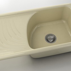  Mивка Classic 203, Polymer Marble, 03 Жасмин, с включен сифон  - FAT