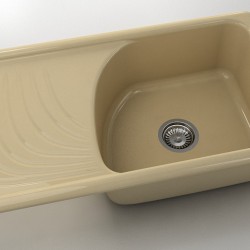  Mивка Classic 203, Polymer Marble, 05 Капучино гранит, с включен сифон  - FAT