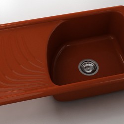  Mивка Classic 203, Polymer Marble, 08 Калвадос, с включен сифон  - FAT