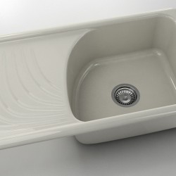  Mивка Classic 203, Polymer Marble, 11 Сив гранит, с включен сифон  - FAT
