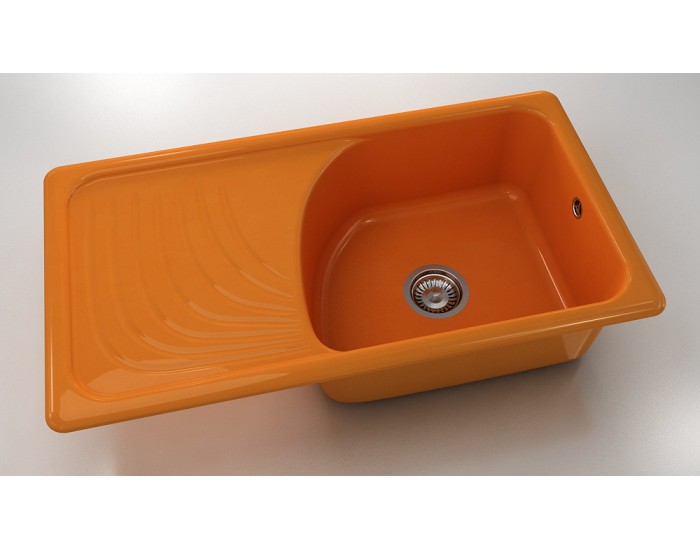 Mивка Classic 203, Polymer Marble, 16 Оранж, с включен сифон