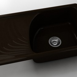  Mивка Classic 203, Polymer Marble, 18 Тъмно венге, с включен сифон  - Кухня