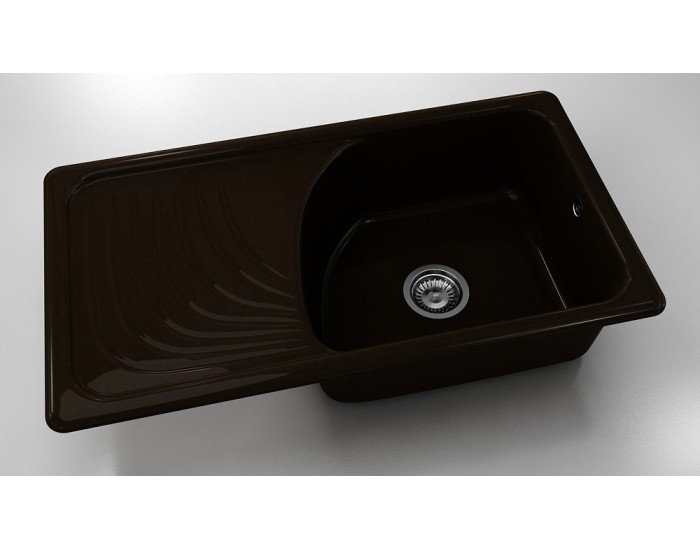 Mивка Classic 203, Polymer Marble, 18 Тъмно венге, с включен сифон