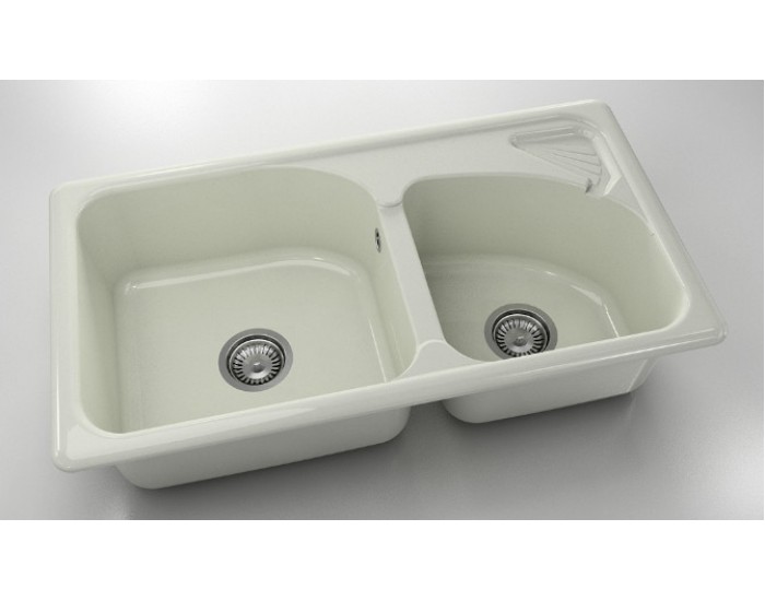 Mивка Classic 204, Polymer marble, 02 Полярен гранит, с включен сифон