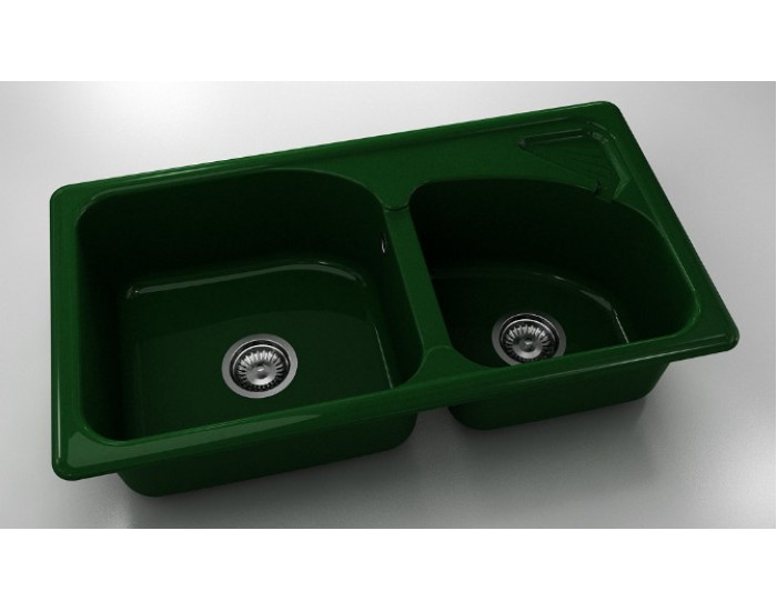 Mивка Classic 204, Polymer marble, 09 Зелен гранит, с включен сифон