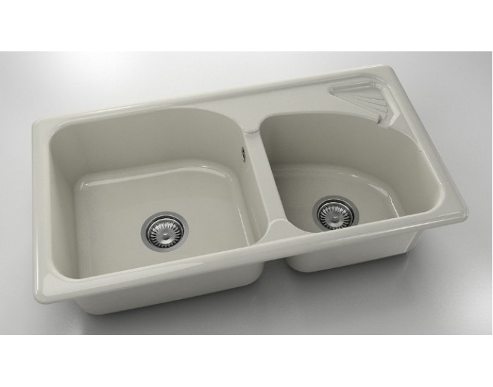 Mивка Classic 204, Polymer marble, 11 Сив гранит, с включен сифон Mивка Classic 204, Polymer marble, 11 Сив гранит, с включен сифон