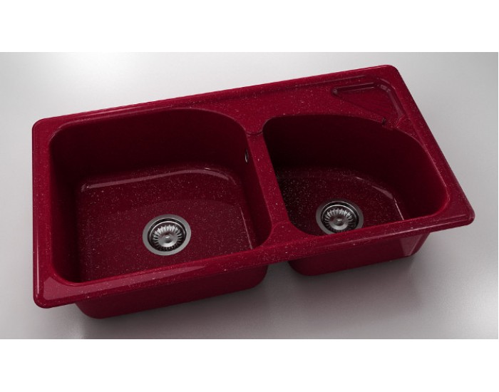 Mивка Classic 204, Polymer marble, 20 Сребрист виолет, с включен сифон