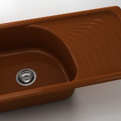  Mивка Classic 205, Polymer Marble, 07 Азалия, с включен сифон  - Кухня