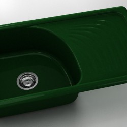 Mивка Classic 205, Polymer Marble, 09 Зелен гранит, с включен сифон  - Мивки