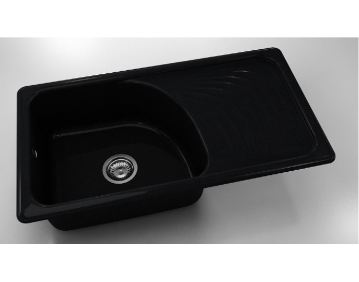 Mивка Classic 205, Polymer Marble, 12 Черен гранит, с включен сифон