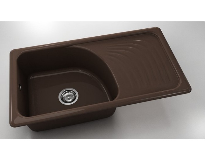 Mивка Classic 205, Polymer Marble, 18 Тъмно венге, с включен сифон