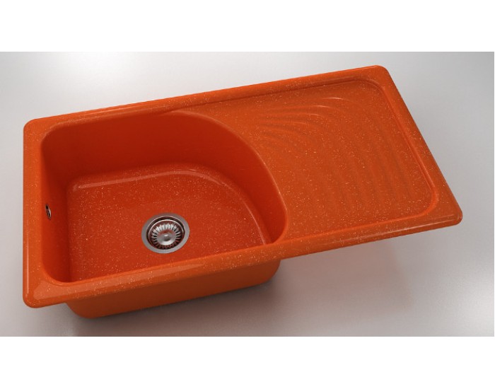 Mивка Classic 205, Polymer Marble, 19 Сребрист оранж, с включен сифон