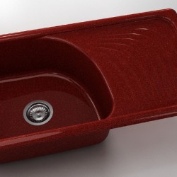  Mивка Classic 205, Granicite, 530 Firebrick, с включен сифон  - Мивки