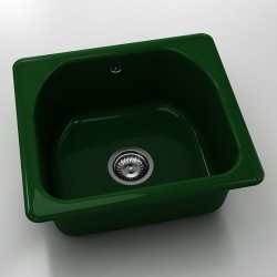  Mивка Classic 207, Polymer marble, 09 Зелен гранит, с включен сифон  - Кухня