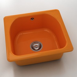  Mивка Classic 207, Polymer marble, 16 Оранж, с включен сифон  - Кухня