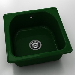  Mивка Classic 208, Polymer marble, 09 Зелен гранит,  с включен сифон  - Мивки