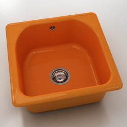  Mивка Classic 208, Polymer marble, 16 Оранж,  с включен сифон  - Кухня