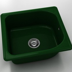  Mивка Classic 209, Polymer marble, 09 Зелен гранит, с включен сифон  - Кухня