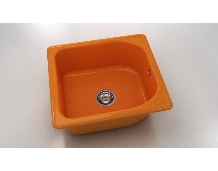 Mивка Classic 209, Polymer marble, 16 Оранж, с включен сифон