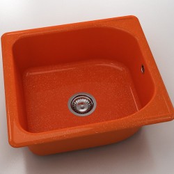  Mивка Classic 209, Polymer marble, 19 Сребрист оранж, с включен сифон  - Кухня