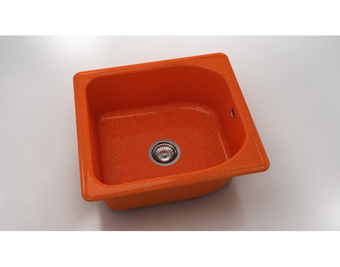 Mивка Classic 209, Polymer marble, 19 Сребрист оранж, с включен сифон