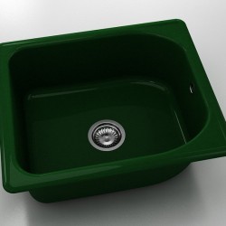  Mивка Classic 210, Polymer Marble, 09 Зелен гранит, с включен сифон  - Кухня