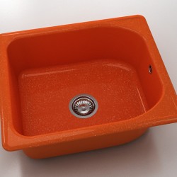  Mивка Classic 210, Polymer Marble, 19 Сребрист оранж, с включен сифон  - Кухня