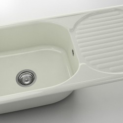  Mивка Classic 212, Polymer Marble, 02 Полярен гранит, с включен сифон  - Кухня