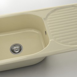  Mивка Classic 212, Polymer Marble, 03 Жасмин, с включен сифон  - Кухня