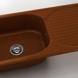  Mивка Classic 212, Polymer Marble, 07 Азалия, с включен сифон  - Кухня