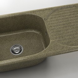  Mивка Classic 212, Granicite, 330 Walnut Toffee, с включен сифон  - Кухня