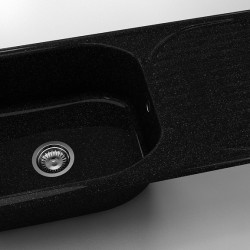  Mивка Classic 212, Granicite, 422 Galaxy Black, с включен сифон  - Кухня