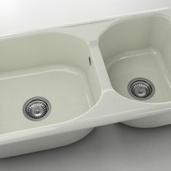  Mивка Classic 213 Polymer marble, 02 Полярен гранит, с включен сифон  - Кухня